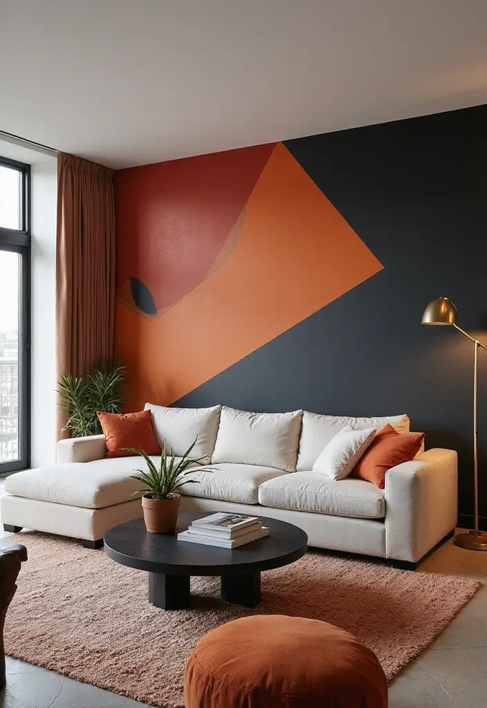 27 Black White and Silver Living Room Ideas That Feel Glamorous and Cool - 21. Bold Accent Walls