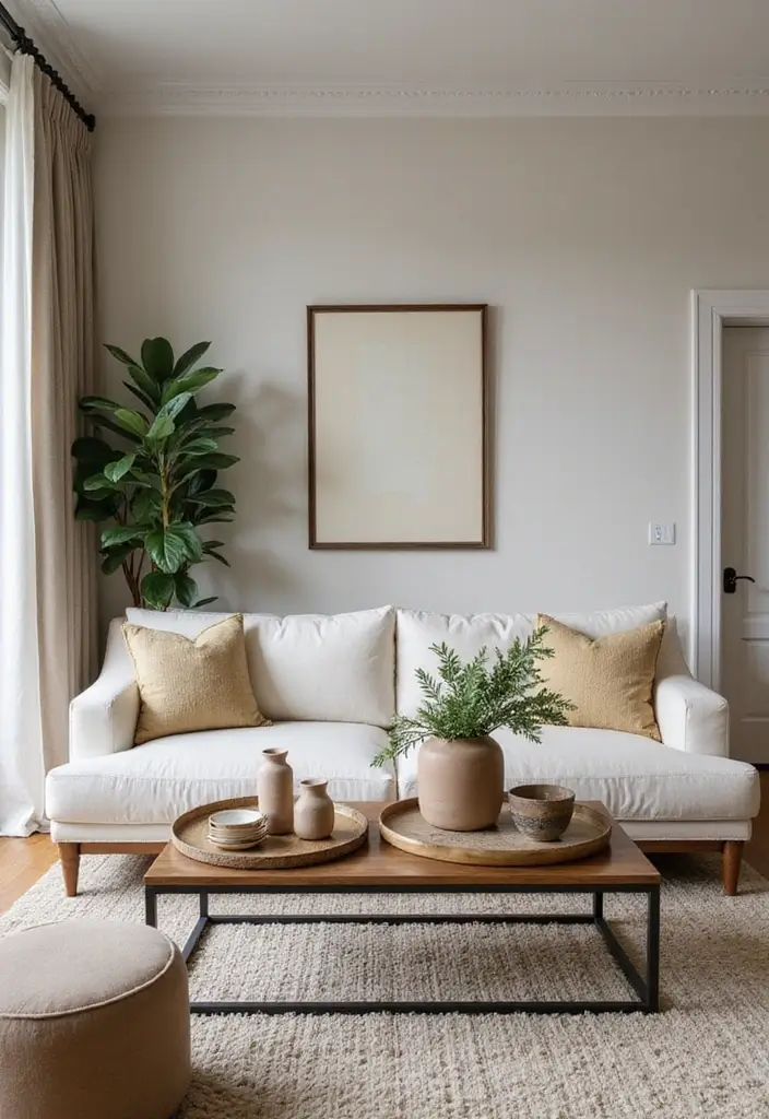27 Black White and Silver Living Room Ideas That Feel Glamorous and Cool - 23. Playful Decorative Trays