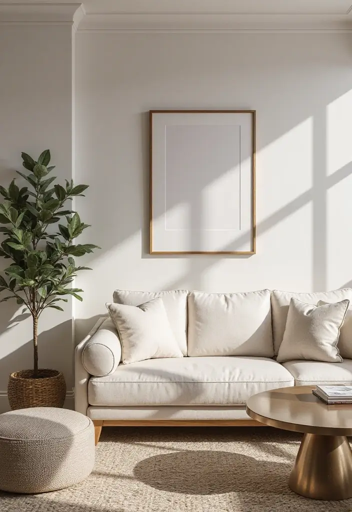 27 Black White and Silver Living Room Ideas That Feel Glamorous and Cool - 25. Soft Metallics