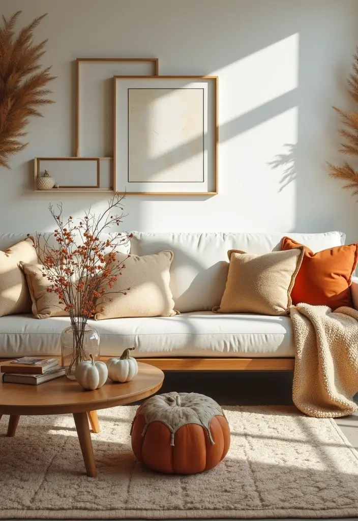 27 Black White and Silver Living Room Ideas That Feel Glamorous and Cool - 26. Seasonal Decor Rotation