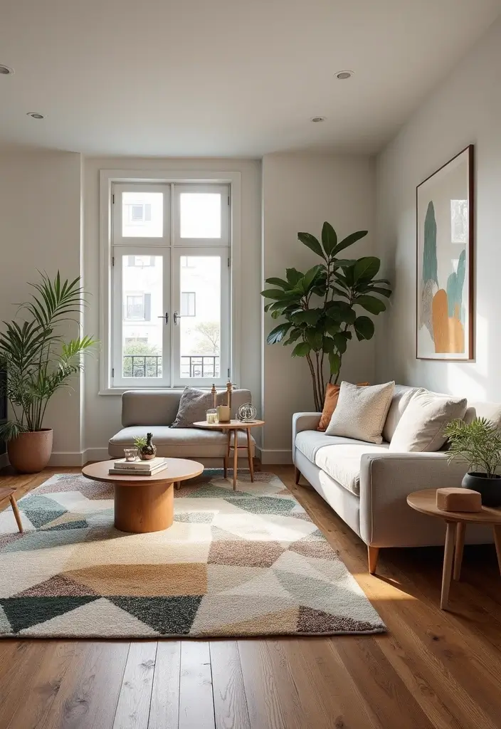 27 Black White and Silver Living Room Ideas That Feel Glamorous and Cool - 6. Statement Rugs