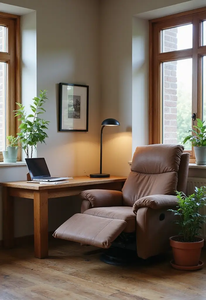 27 Brown Recliner Living Room Decor Ideas That Add Comfort and Style - 22. Create a Multi-Functional Space