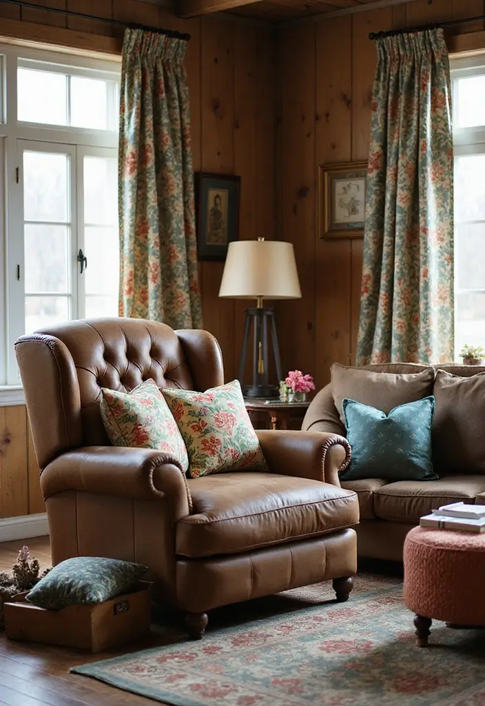 27 Brown Recliner Living Room Decor Ideas That Add Comfort and Style - 24. Experiment with Different Patterns