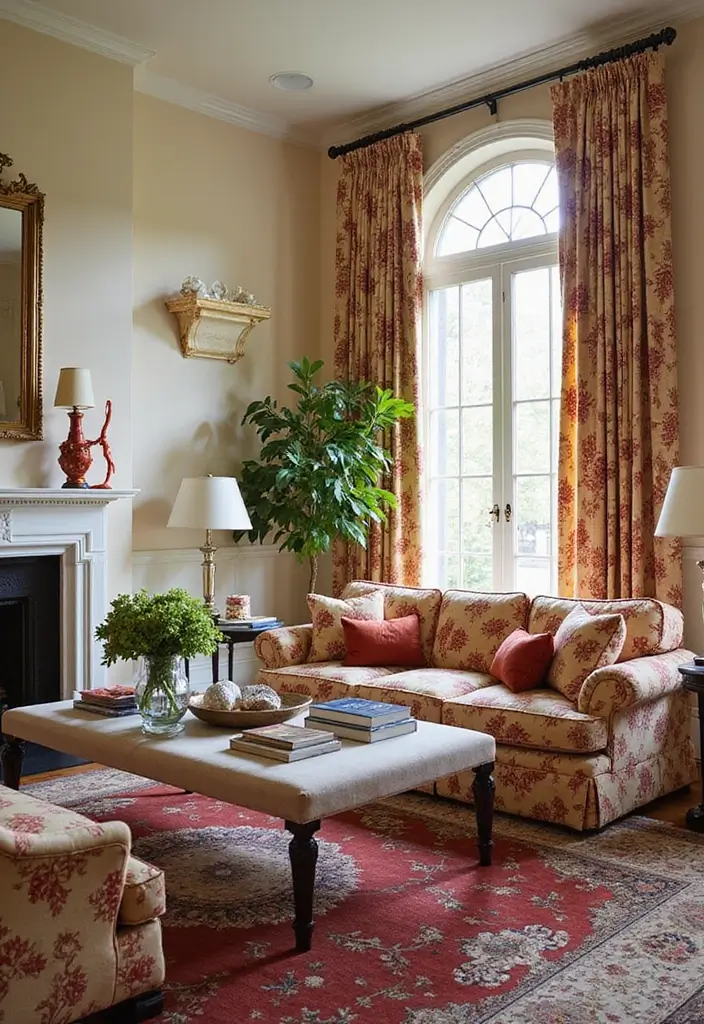27 Chinoiserie Living Room Ideas That Add Classic Charm - 14. Custom Upholstered Furniture