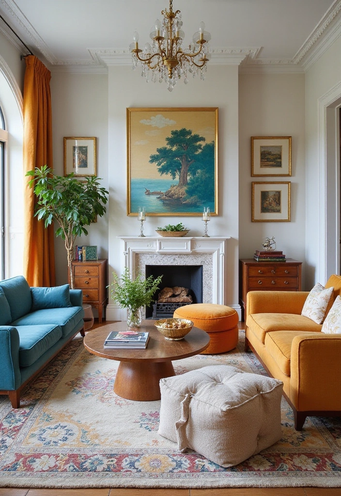 27 Chinoiserie Living Room Ideas That Add Classic Charm - 20. Balance Between Modern and Traditional