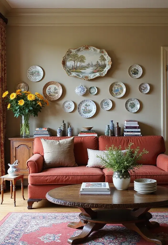 27 Chinoiserie Living Room Ideas That Add Classic Charm - 27. Personal Touch with Family Heirlooms