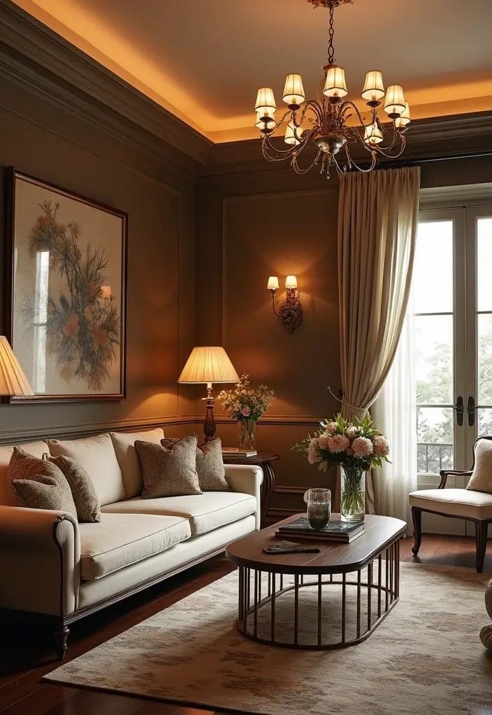 27 Chinoiserie Living Room Ideas That Add Classic Charm - 8. Dainty Lighting Fixtures