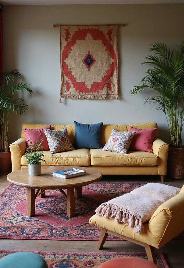 27 Colorful Boho Living Room Ideas That Feel Free Spirited and Stylish - 19. Layered Textures