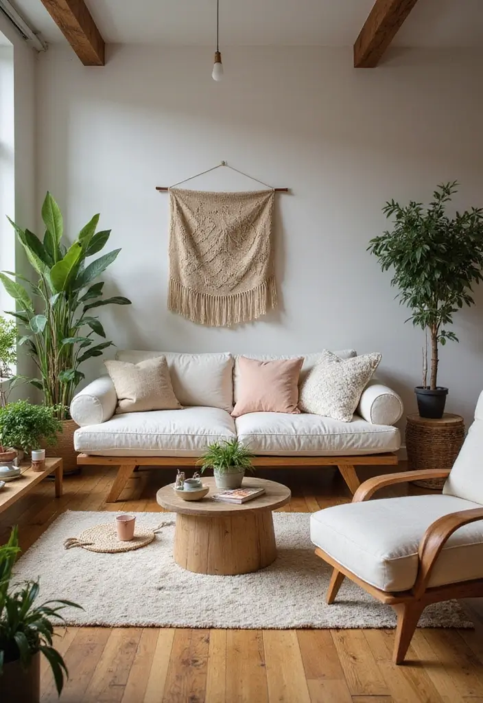 27 Colorful Boho Living Room Ideas That Feel Free Spirited and Stylish - 23. Natural Elements