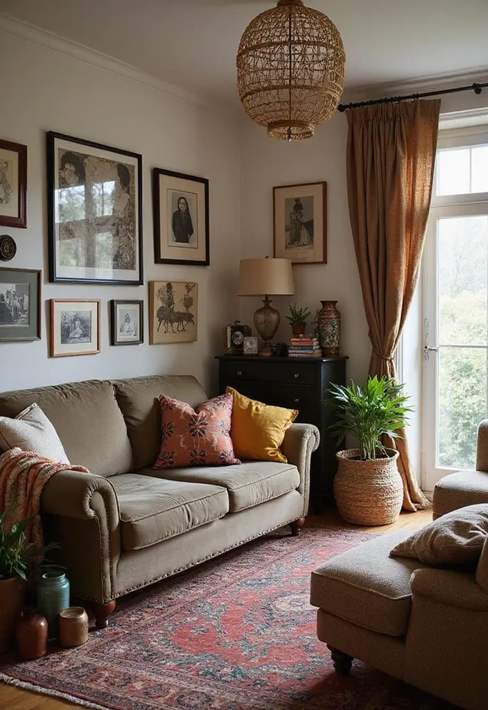 27 Colorful Boho Living Room Ideas That Feel Free Spirited and Stylish - 27. Personal Touches
