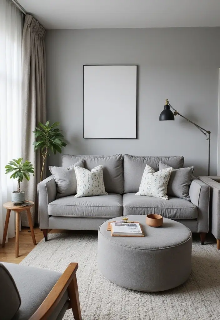 27 Gray Living Room Ideas That Are Modern and Timeless - 20. Gray Furniture Upholstery