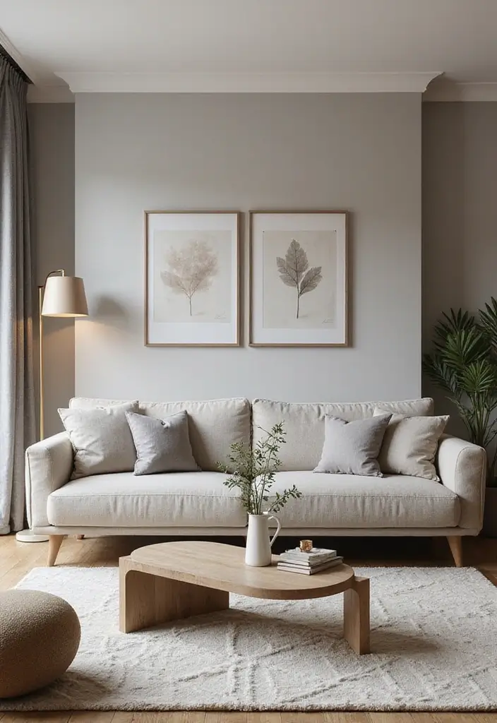 27 Gray Living Room Ideas That Are Modern and Timeless - 24. Gray and Beige Combination