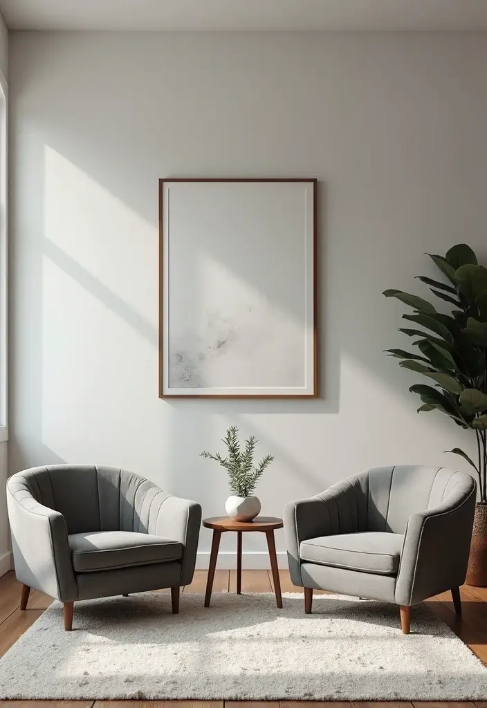 27 Gray Living Room Ideas That Are Modern and Timeless - 5. Gray Accent Chairs for a Pop of Color