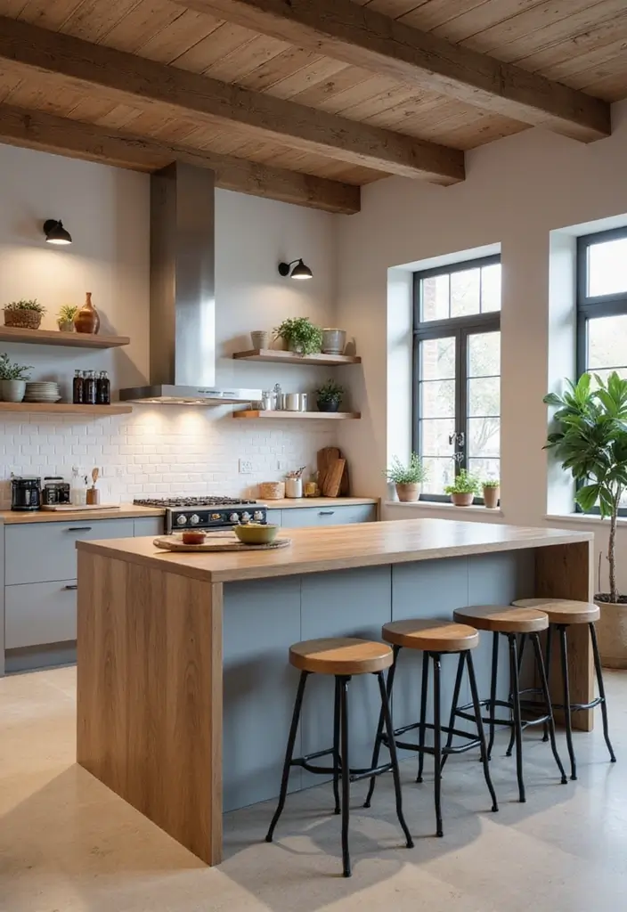 27 Kitchen in Living Room Ideas That Create Open Concept Flow - 1. The Dual-Purpose Island