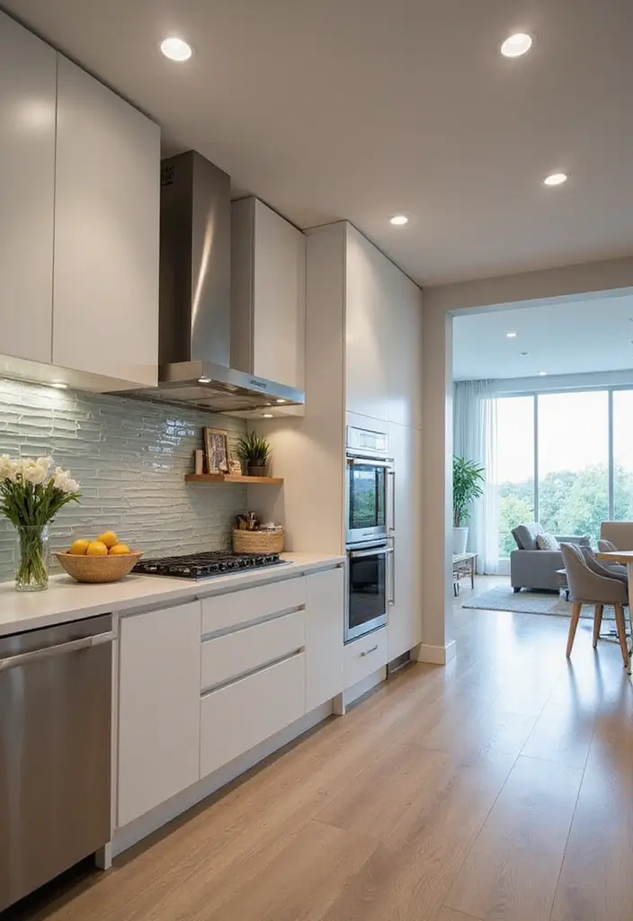 27 Kitchen in Living Room Ideas That Create Open Concept Flow - 10. Hidden Appliances