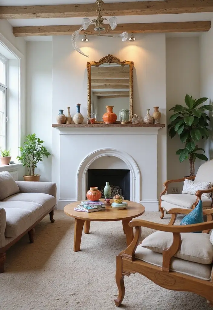 27 Living Room Colourful Ideas That Feel Playful and Eclectic - 26. Fun Decorative Accents