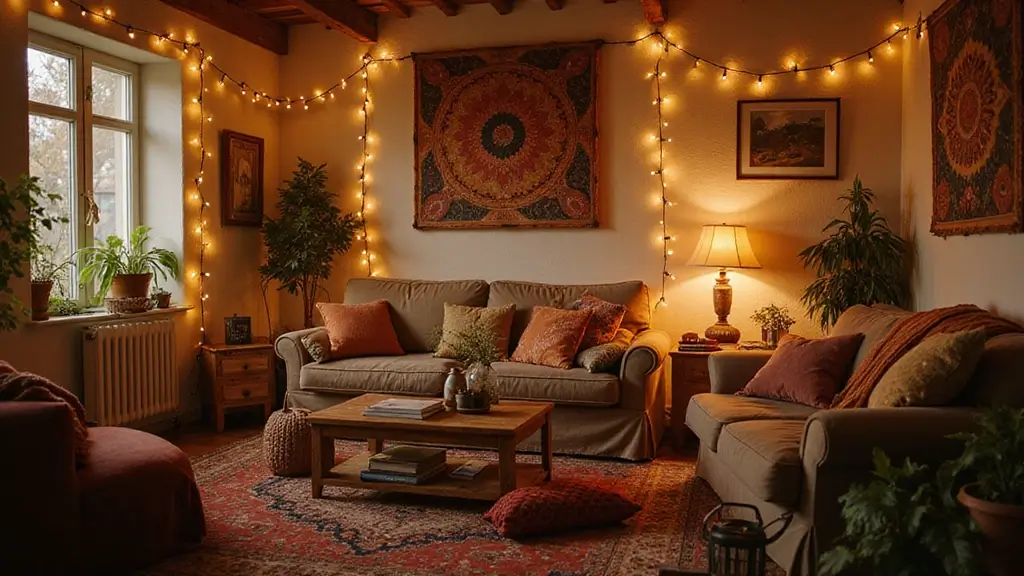 27 Living Room Fairy Lights Ideas That Add Magic and Glow