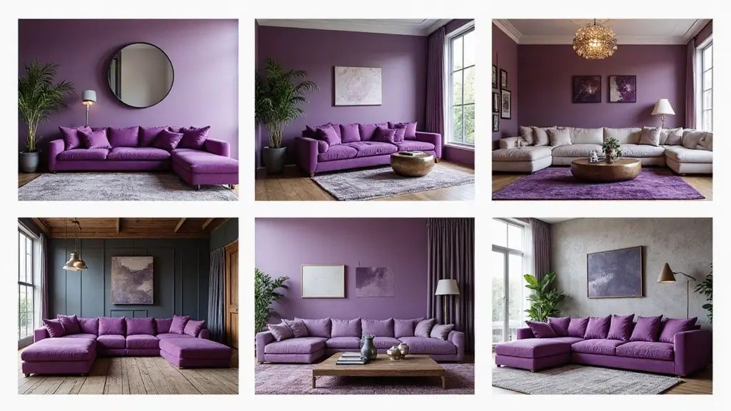27 Purple Sofa Living Room Ideas That Feel Luxurious and Unique