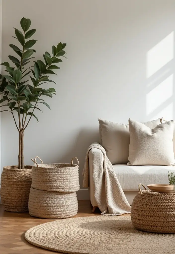 27 Small Living Room Christmas Decor Ideas That Feel Cozy and Festive - 25. Functional Storage Solutions