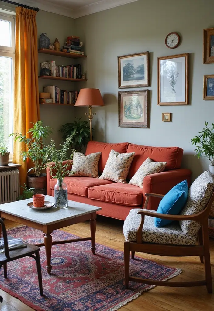 27 Three and Two Seater Sofa Living Room Layout Ideas That Work - 21. Eclectic Mix