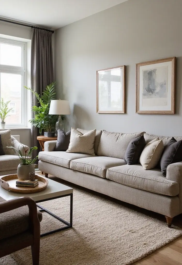 27 Three and Two Seater Sofa Living Room Layout Ideas That Work - 3. L-Shaped Layout