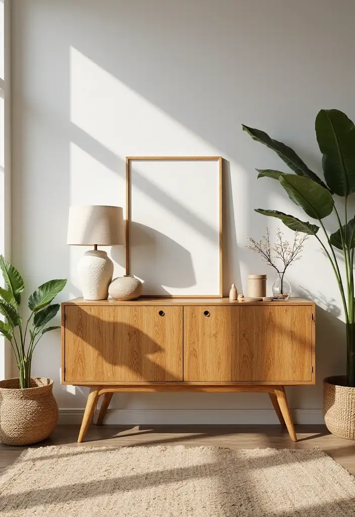 28 Bamboo Living Room Ideas That Feel Natural and Relaxing - 17. Bamboo Sideboards