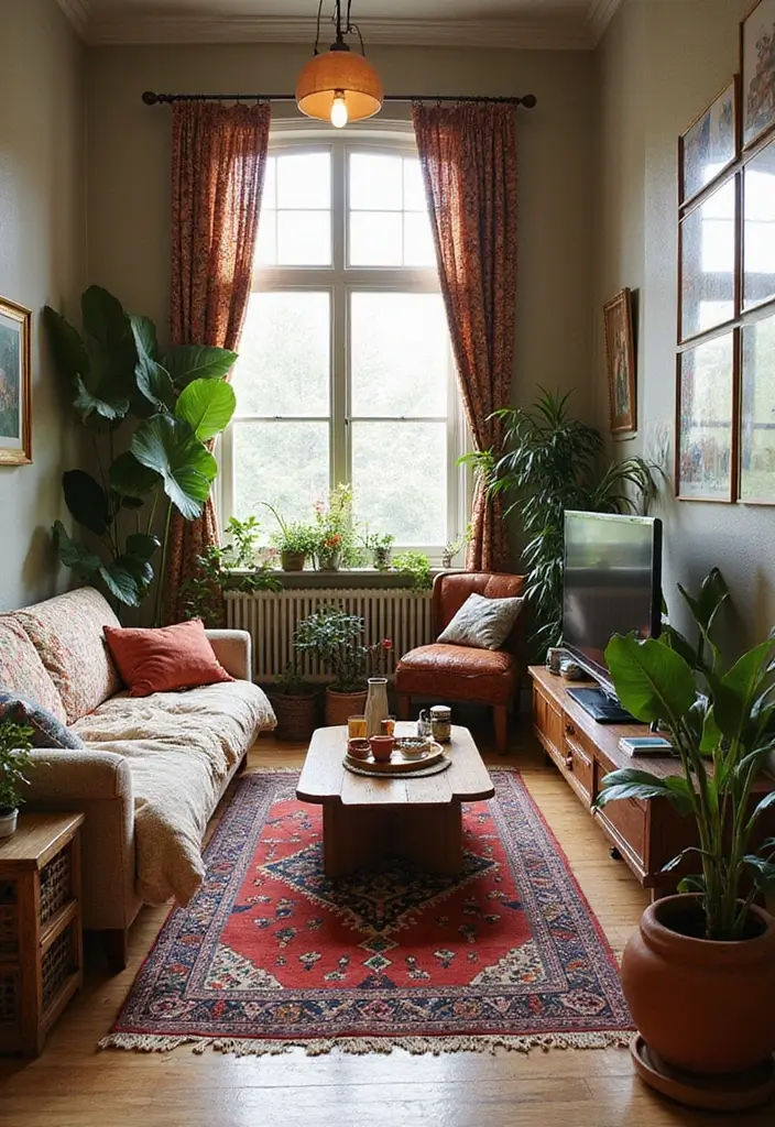 28 Colourful Living Room Ideas That Add Life and Personality - 1. Boho Chic with a Twist