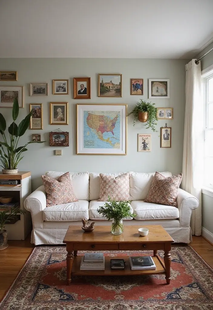 28 Colourful Living Room Ideas That Add Life and Personality - 13. Personal Touches Everywhere