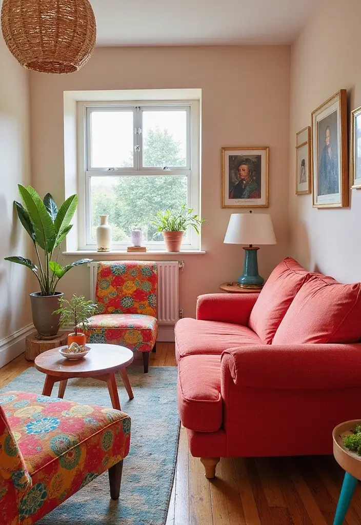 28 Colourful Living Room Ideas That Add Life and Personality - 3. Vibrant Furniture Choices