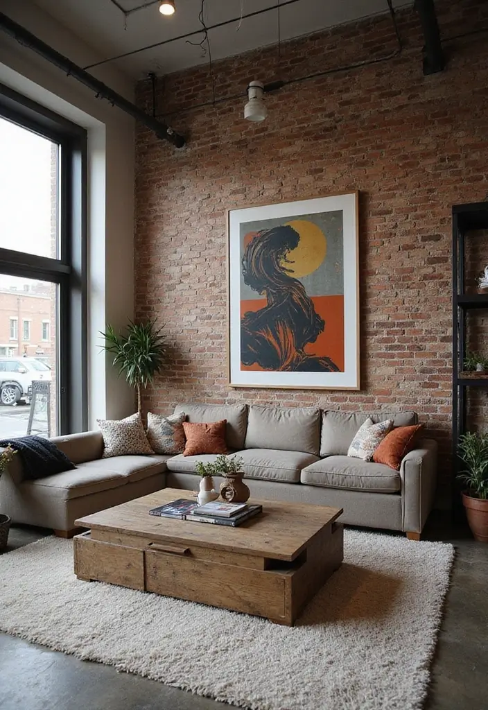 28 Front Living Room Ideas That Make the Perfect First Impression - 18. Urban Chic