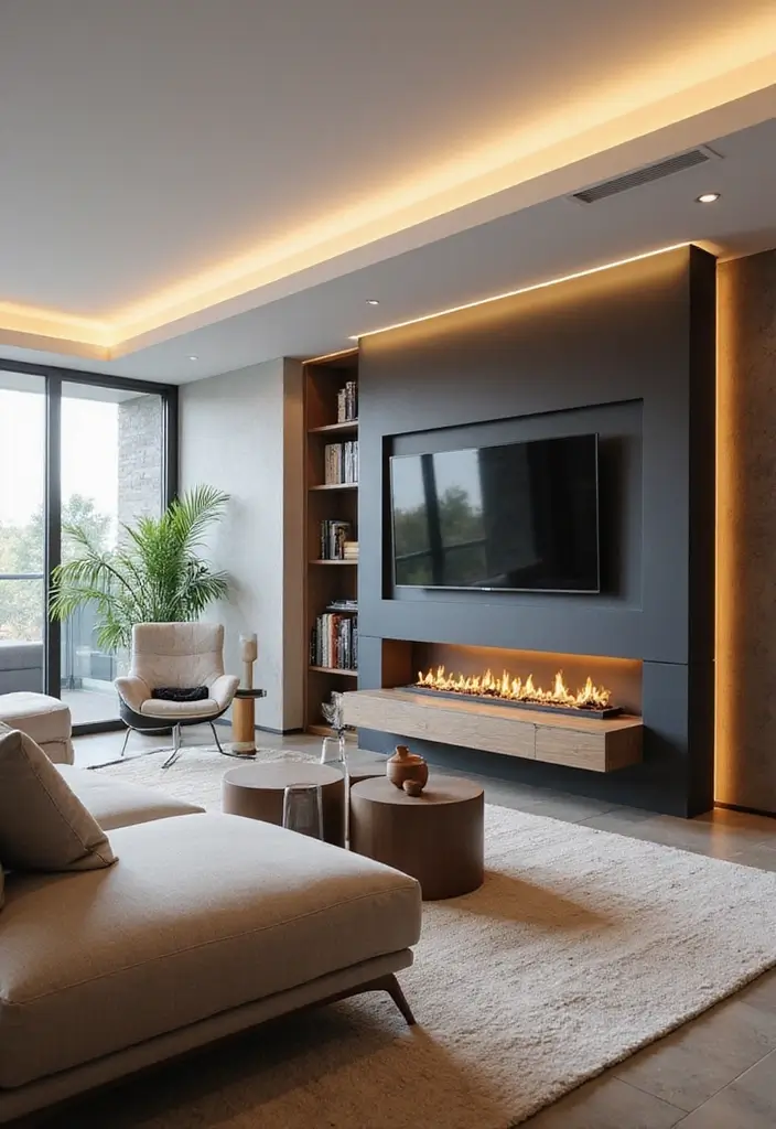 28 Front Living Room Ideas That Make the Perfect First Impression - 27. Integrated Technology