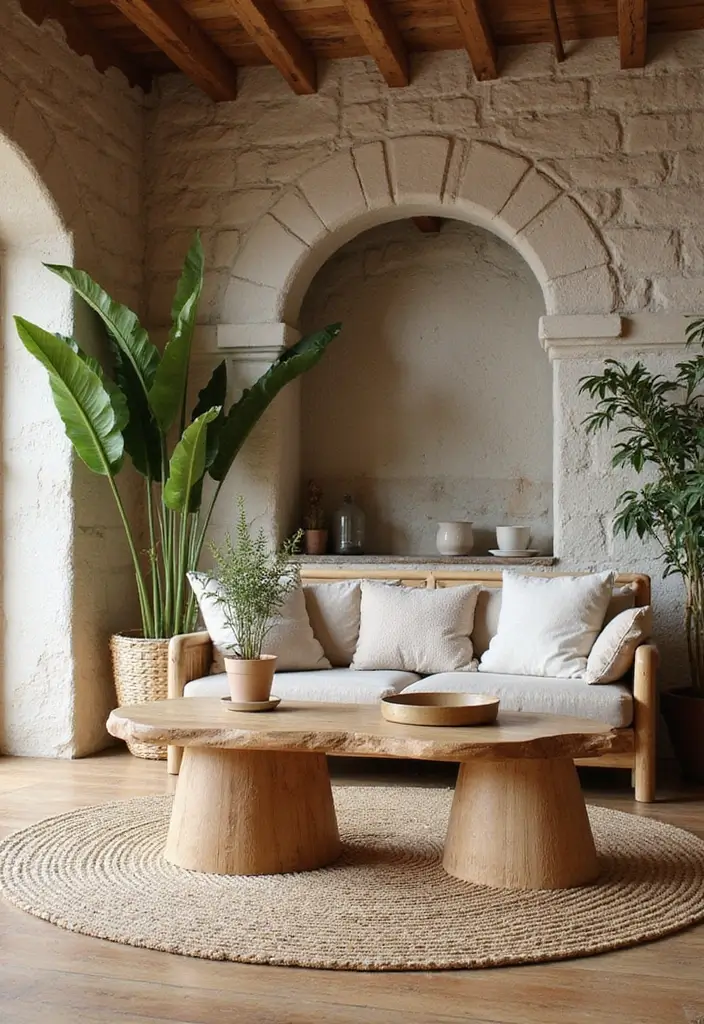 28 Front Living Room Ideas That Make the Perfect First Impression - 5. Earthy Textures