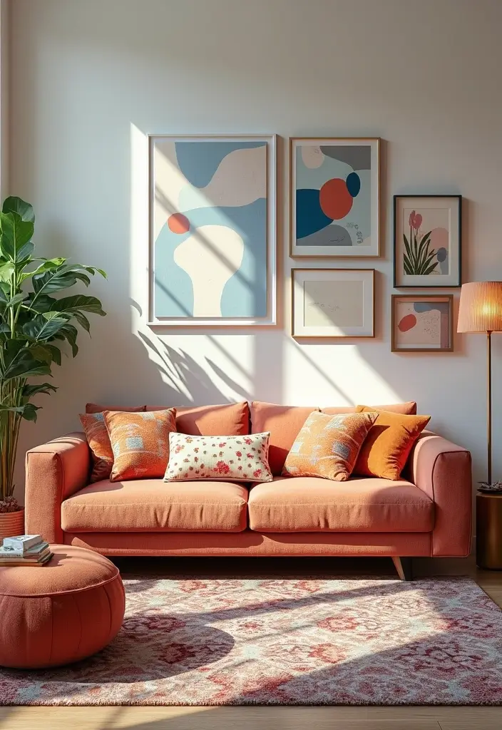 28 Front Living Room Ideas That Make the Perfect First Impression - 7. Playful Patterns