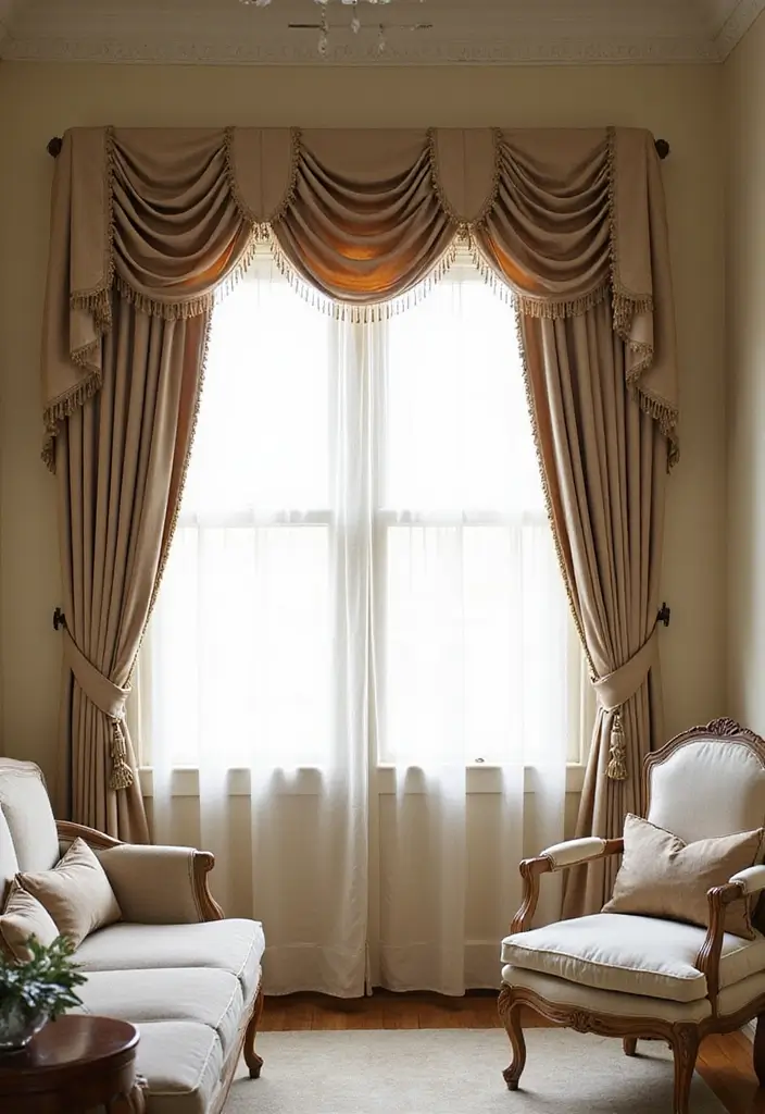 28 Living Room Valance Ideas That Frame Windows Perfectly - 18. Tailored Pleated Valance