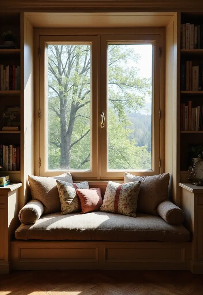 28 Living Room With Bay Window Ideas That Add Light and Comfort - 17. Inspirational Book Nook