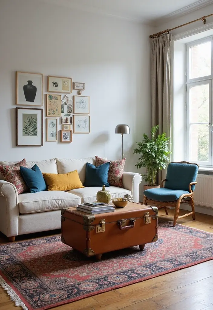 28 Moody Eclectic Living Room Ideas That Blend Dark and Artsy Vibes - 11. Quirky Furniture Choices