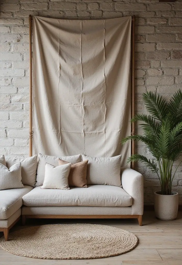 28 Moody Eclectic Living Room Ideas That Blend Dark and Artsy Vibes - 16. Textural Backdrops