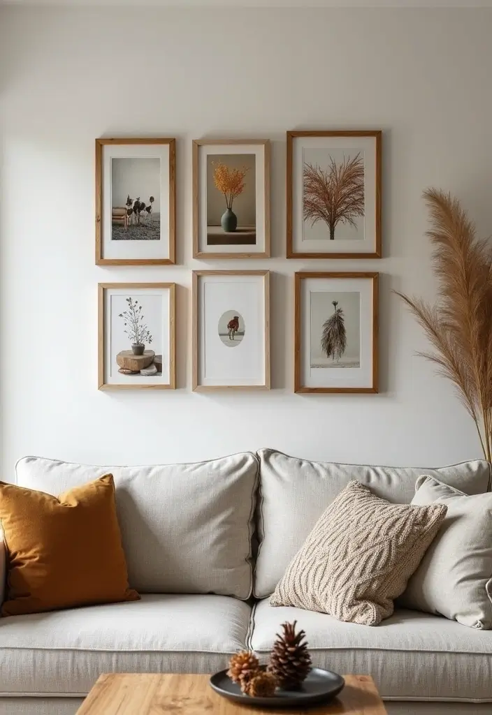 28 Moody Eclectic Living Room Ideas That Blend Dark and Artsy Vibes - 26. Personalized Wall Decor