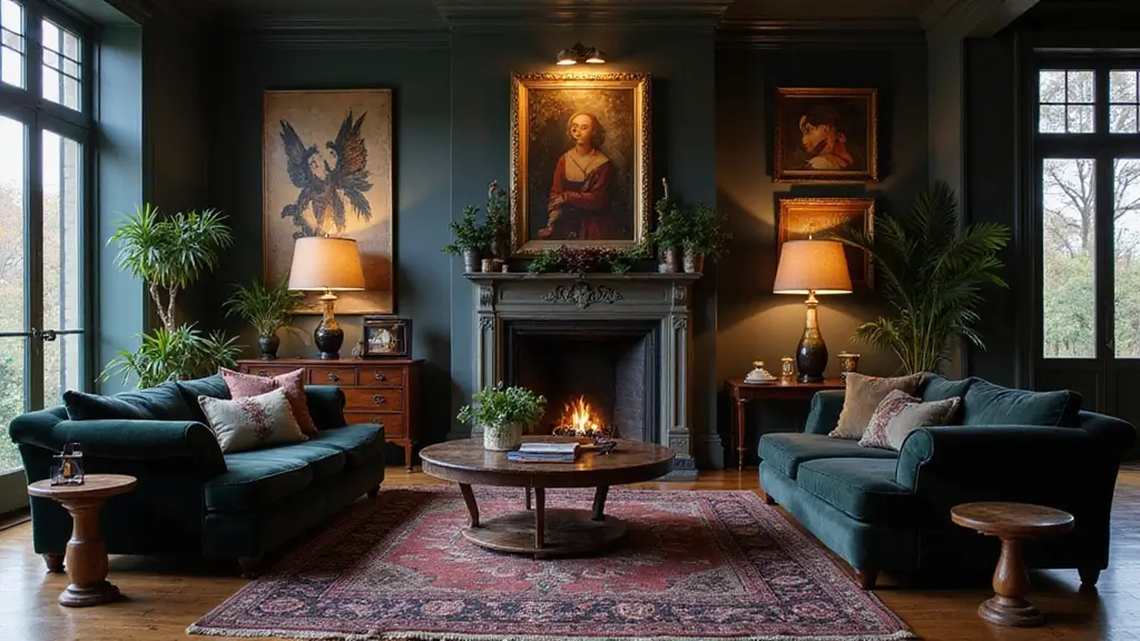 28 Moody Eclectic Living Room Ideas That Blend Dark and Artsy Vibes