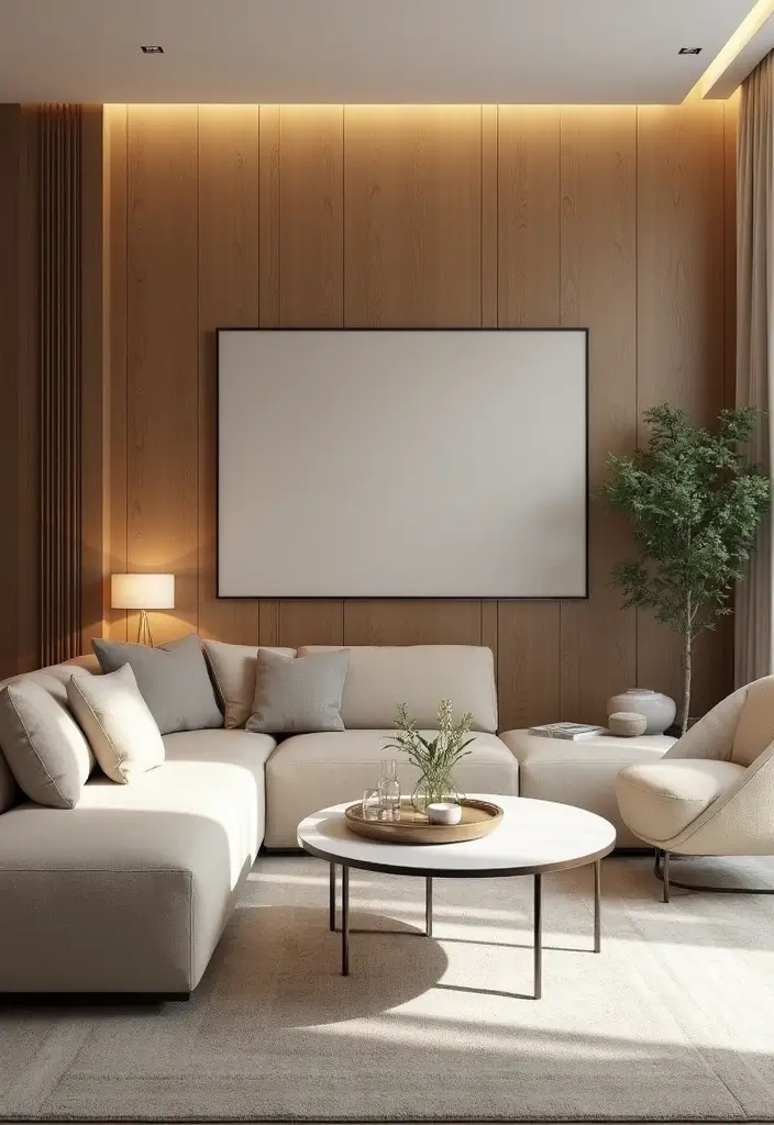 28 Painting Living Room Ideas That Instantly Refresh Your Walls - 10. Accent Wall with Wood Paneling