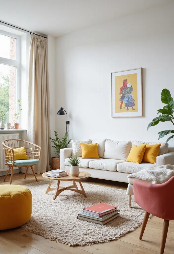 28 Painting Living Room Ideas That Instantly Refresh Your Walls - 21. Fresh and Airy Whites