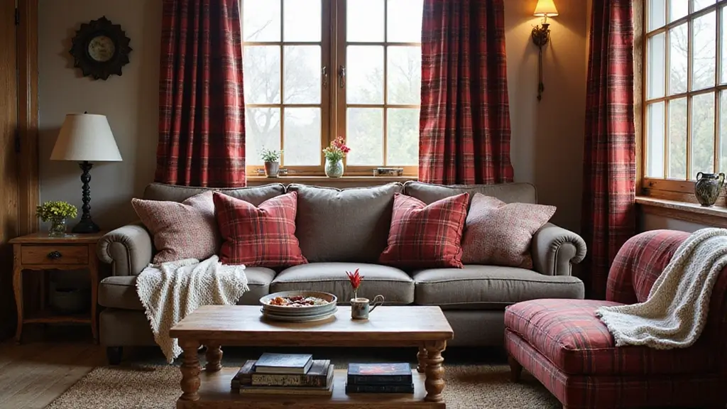 28 Plaid Living Room Ideas That Feel Rustic and Cozy