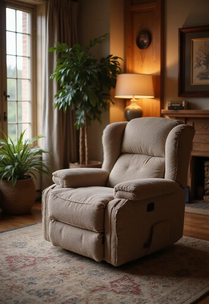 28 Recliner Chair in Living Room Ideas That Add Comfort and Function - 11. Plush and Padded Comfort