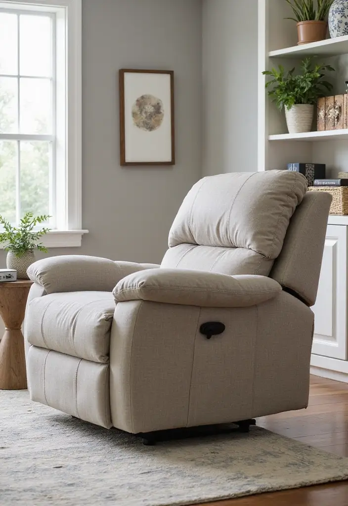 28 Recliner Chair in Living Room Ideas That Add Comfort and Function - 14. Recliners with Built-In Storage