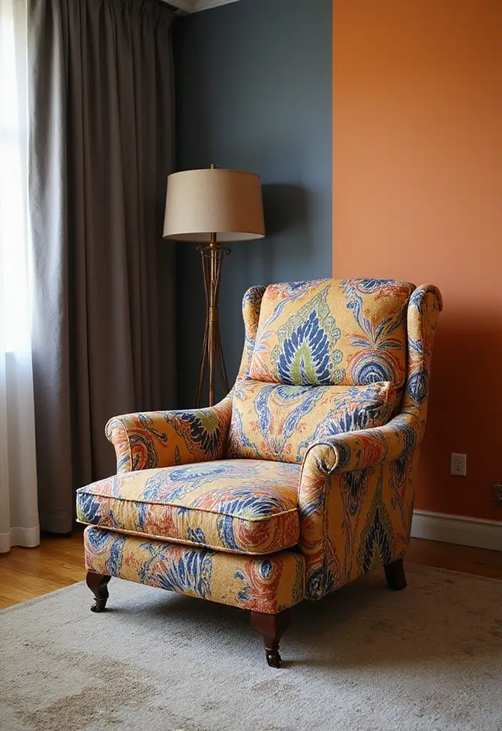 28 Recliner Chair in Living Room Ideas That Add Comfort and Function - 16. Recliners with Unique Patterns