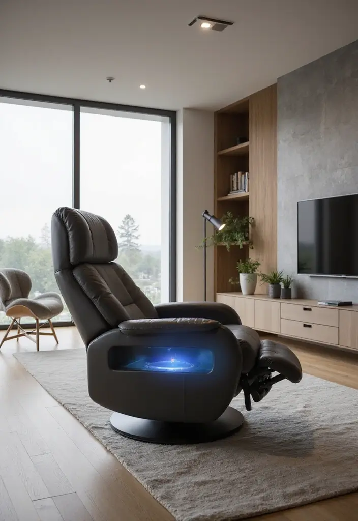 28 Recliner Chair in Living Room Ideas That Add Comfort and Function - 17. Recliners with Smart Features
