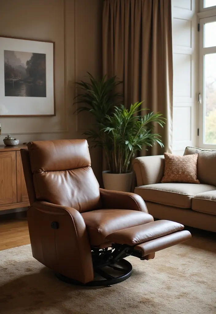 28 Recliner Chair in Living Room Ideas That Add Comfort and Function - 23. Recliners with Extra Features
