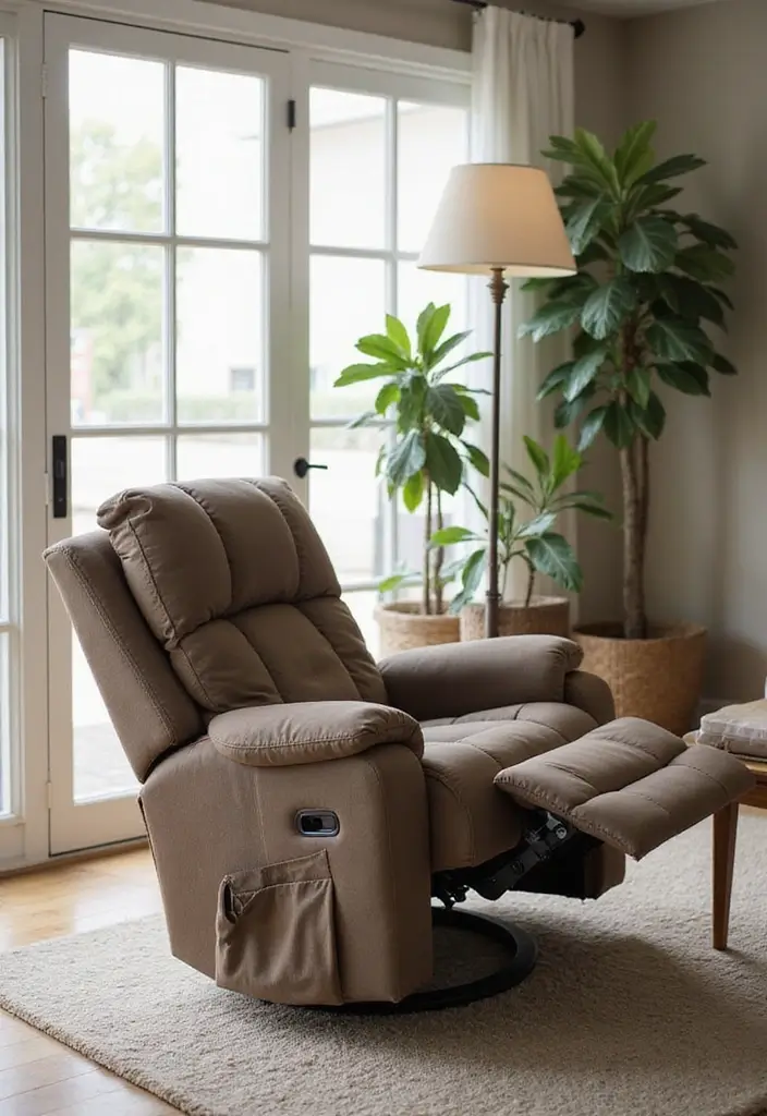 28 Recliner Chair in Living Room Ideas That Add Comfort and Function - 25. Recliners with Armrest Storage