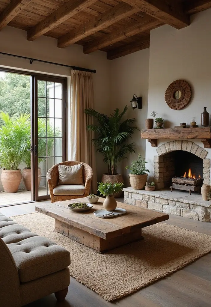 28 Rustic Living Room Ideas That Add Warmth and Character - 1. Embrace Natural Textures