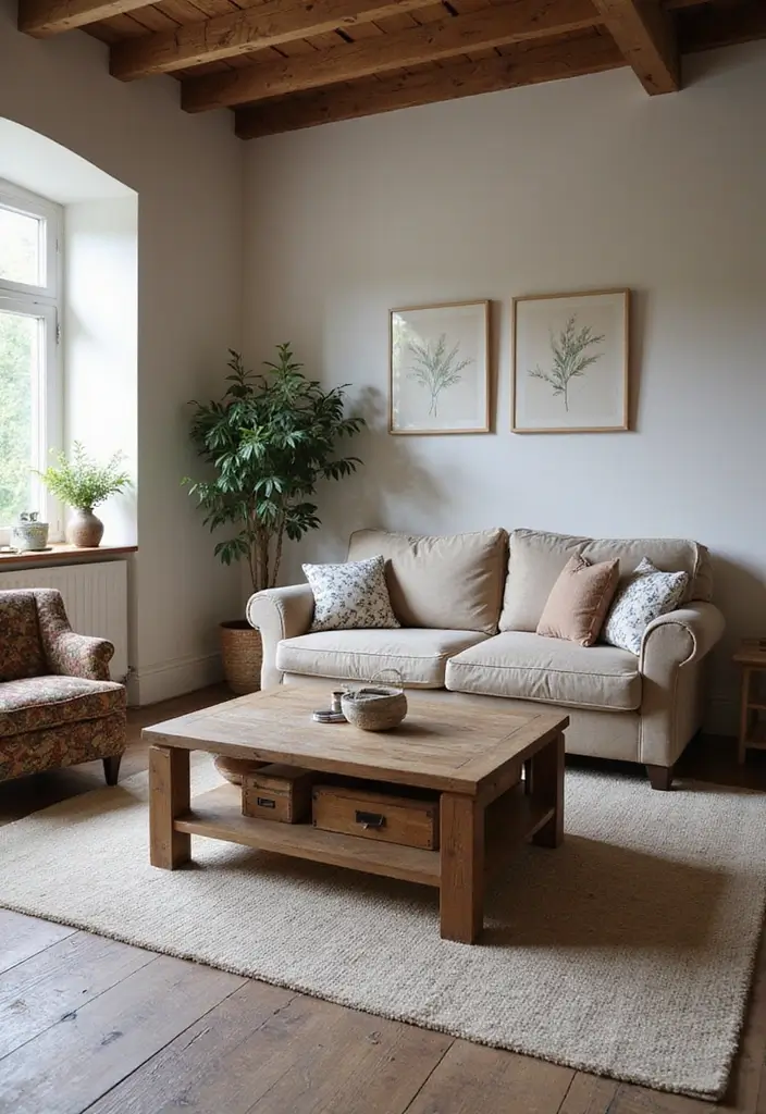 28 Rustic Living Room Ideas That Add Warmth and Character - 13. Multifunctional Furniture
